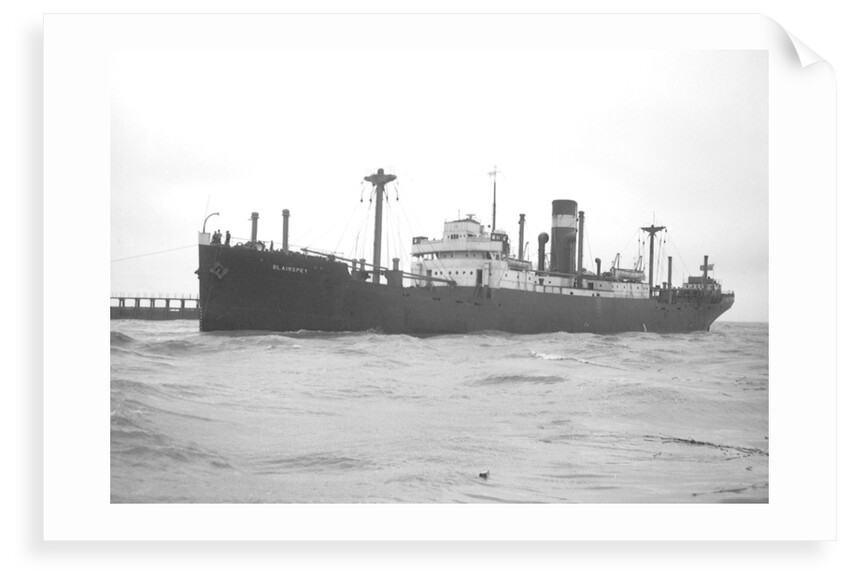 'Blairspey' (Br, 1929) general cargo, under tow arriving at Swansea by Unknown