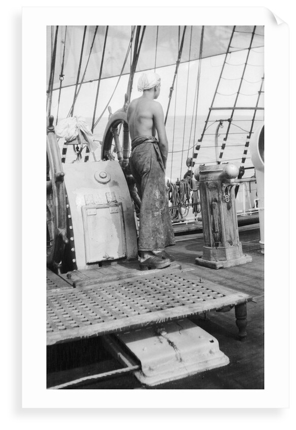 At the midship's helm in fine weather by Alan Villiers