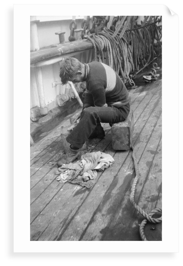 Completing the paint job by Alan Villiers