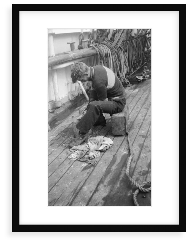 Completing the paint job by Alan Villiers