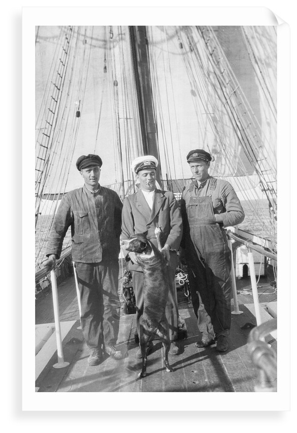 The second mate, the master, the first mate and the ship's dog by Alan Villiers