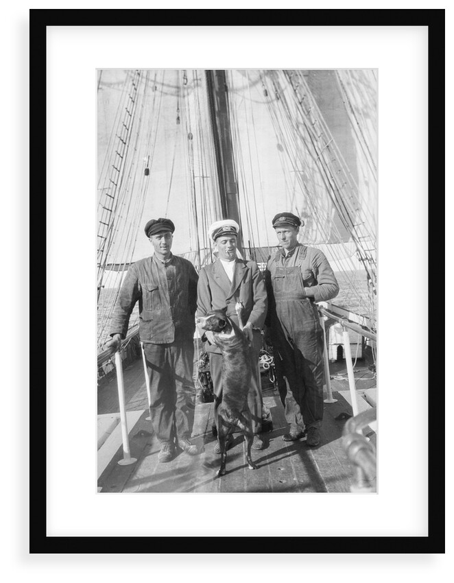 The second mate, the master, the first mate and the ship's dog by Alan Villiers