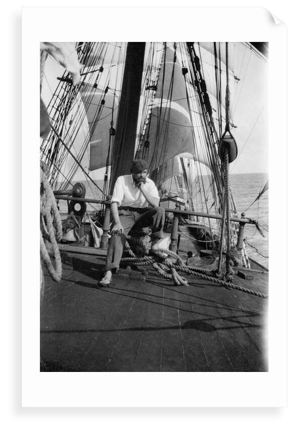 Alan Villiers aboard the 'Grace Harwar' by Alan Villiers