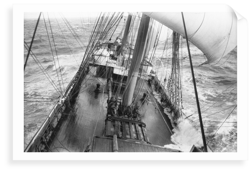 She lists and heels to the wind but still runs on at speed by Alan Villiers