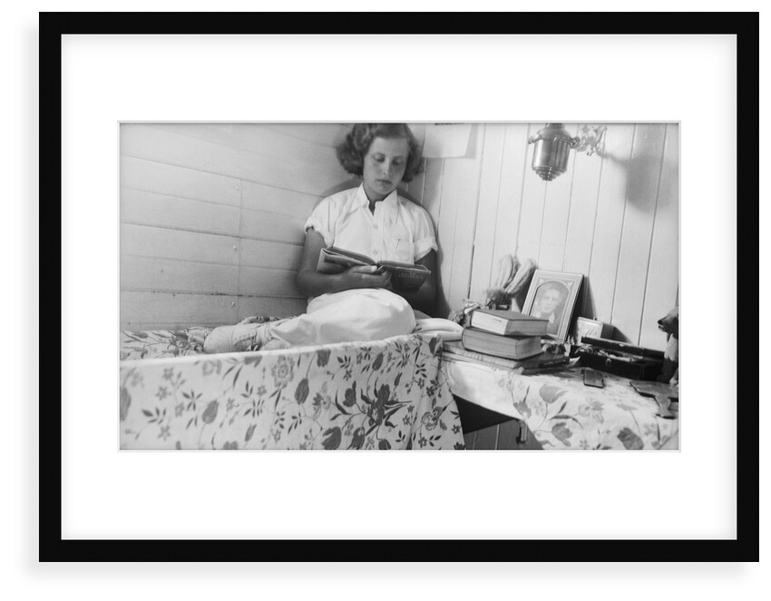 Elizabeth Jacobsen in her bunk by Alan Villiers