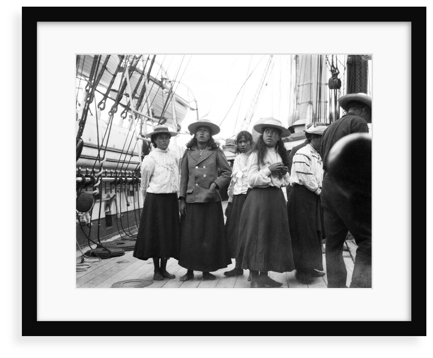 Children onboard HMS 'Penguin' by Willoughby Pudsey Dawson