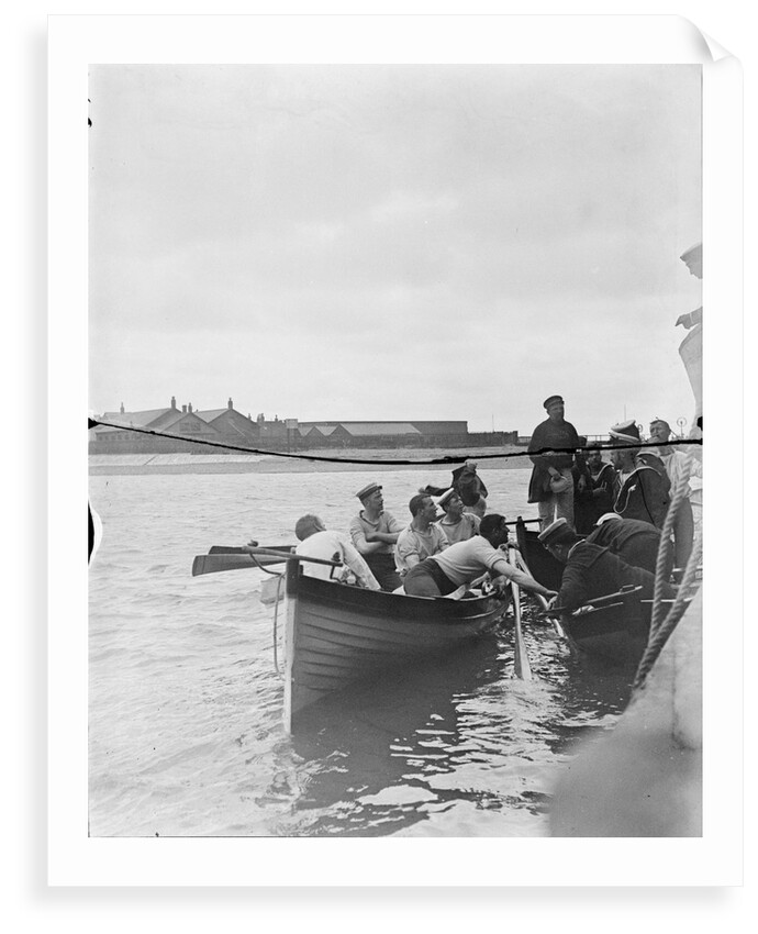 Regatta HMS 'Vincent' 1898 a dispute by Kenneth Hurlstone Jones