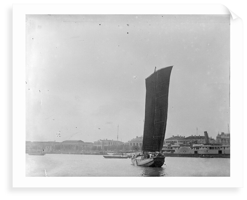 A Ningpo passenger junk under sail at Woosung by Kenneth Hurlstone Jones