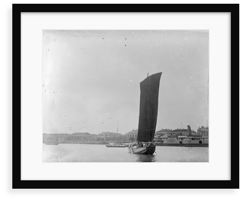 A Ningpo passenger junk under sail at Woosung by Kenneth Hurlstone Jones