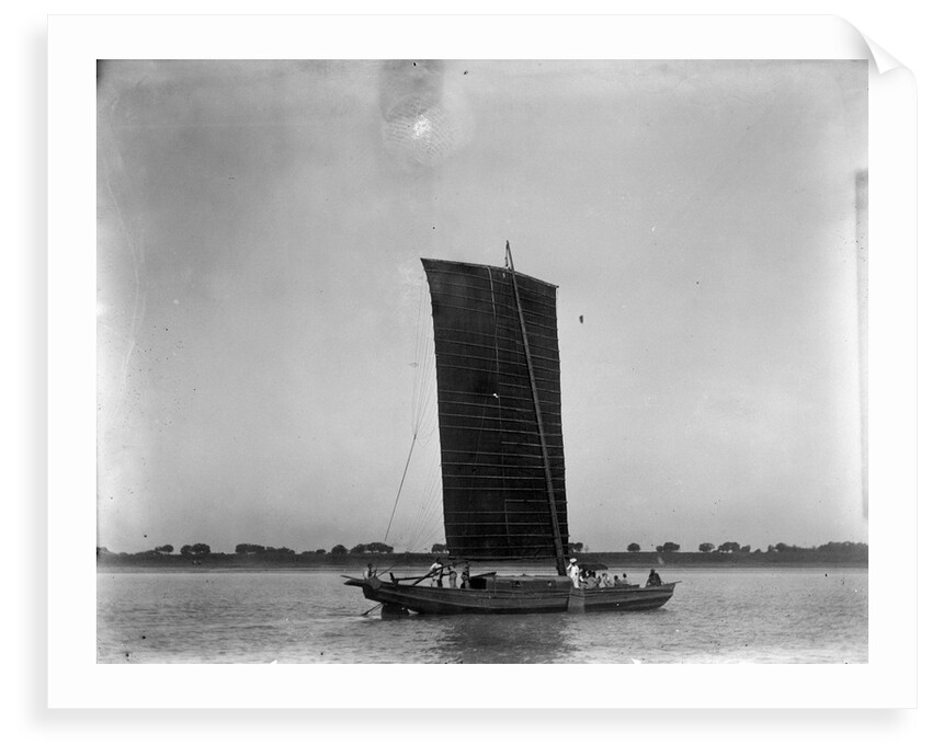 A single-masted junk underway near Wusong by Kenneth Hurlstone Jones