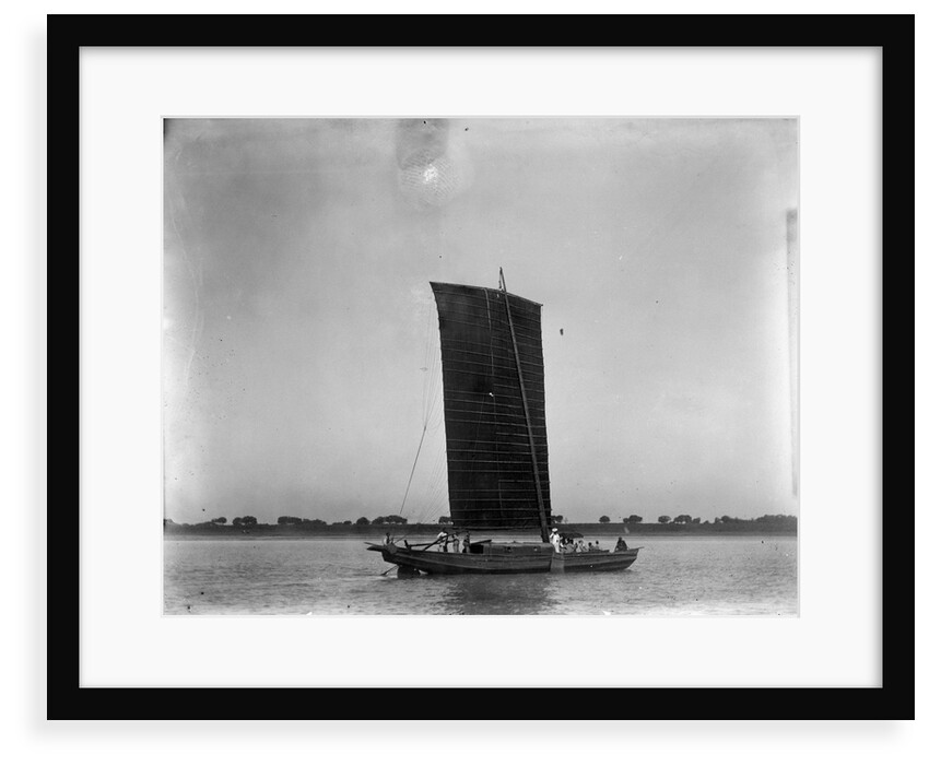 A single-masted junk underway near Wusong by Kenneth Hurlstone Jones