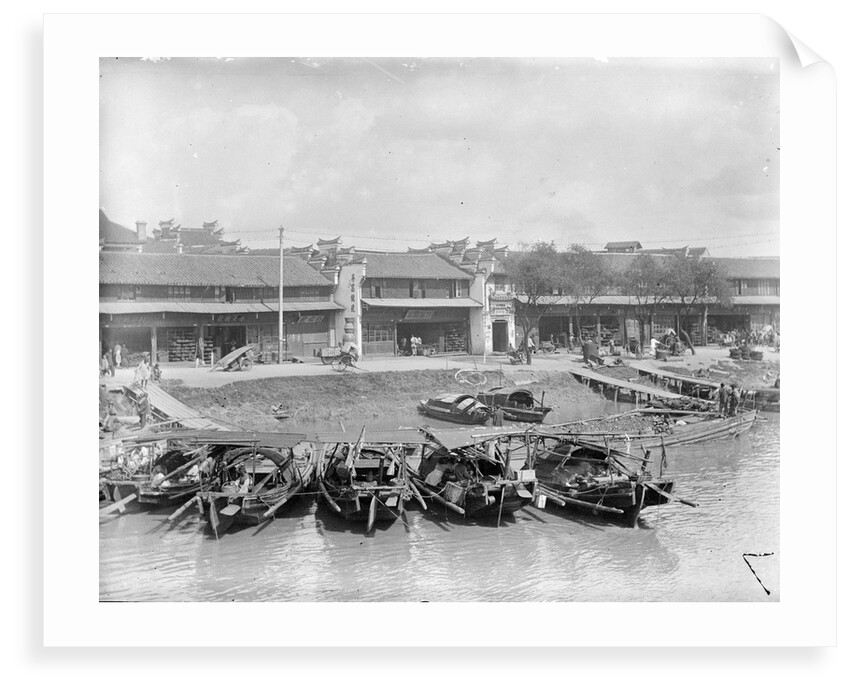 Local craft on the Soochow/Suzhou Creek at Shanghai by Kenneth Hurlstone Jones