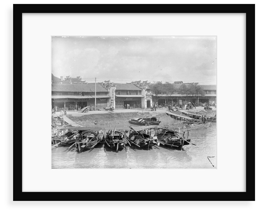 Local craft on the Soochow/Suzhou Creek at Shanghai by Kenneth Hurlstone Jones
