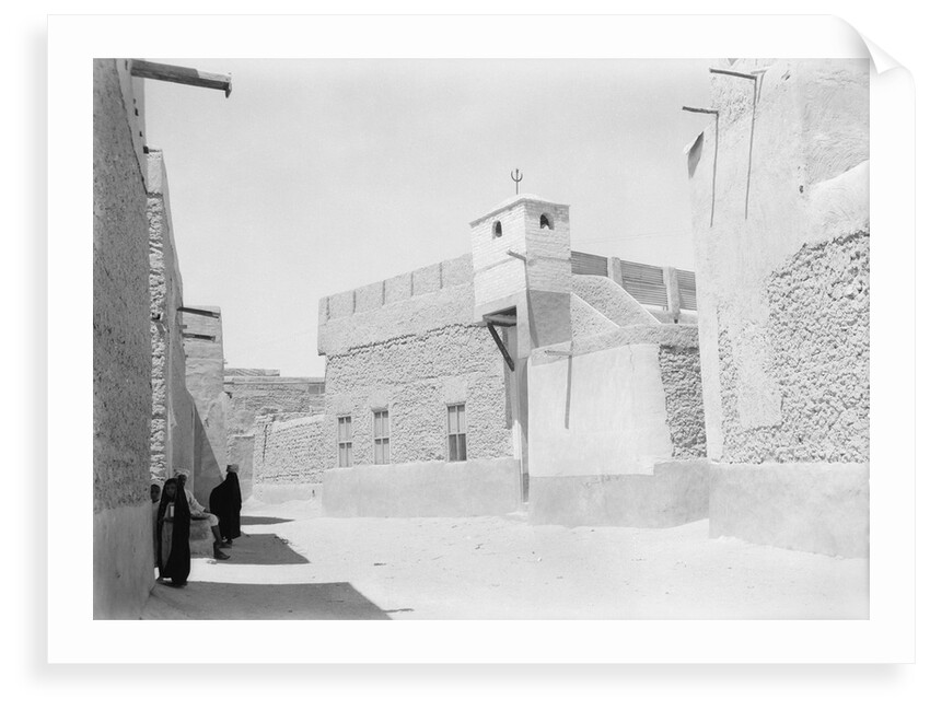 Street and mosque, Kuwait by Alan Villiers