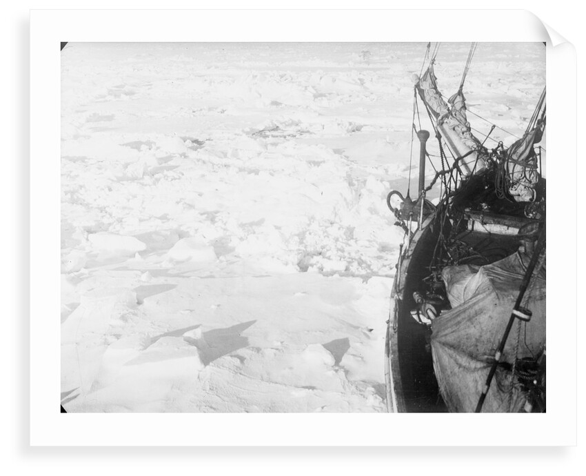 The ice floes, looking forward from the port bow of 'Endurance' (1912) by unknown