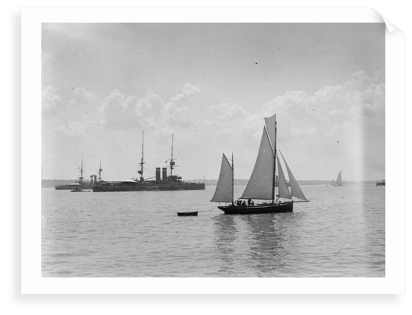 King's review of the fleet at Spithead, 1909 by unknown