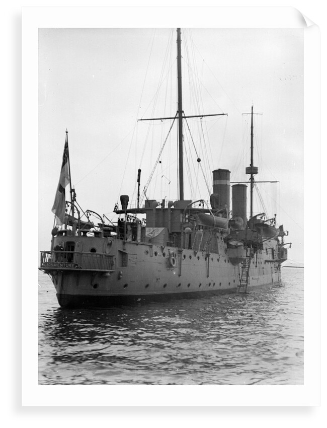 Submarine depot ship HMS 'Bonaventure' (1892) at anchor at Spithead by unknown