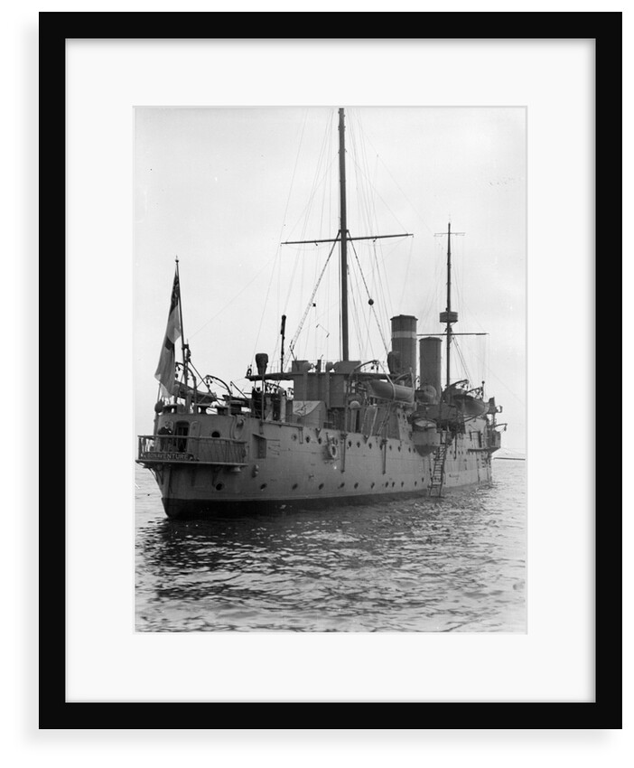 Submarine depot ship HMS 'Bonaventure' (1892) at anchor at Spithead by unknown