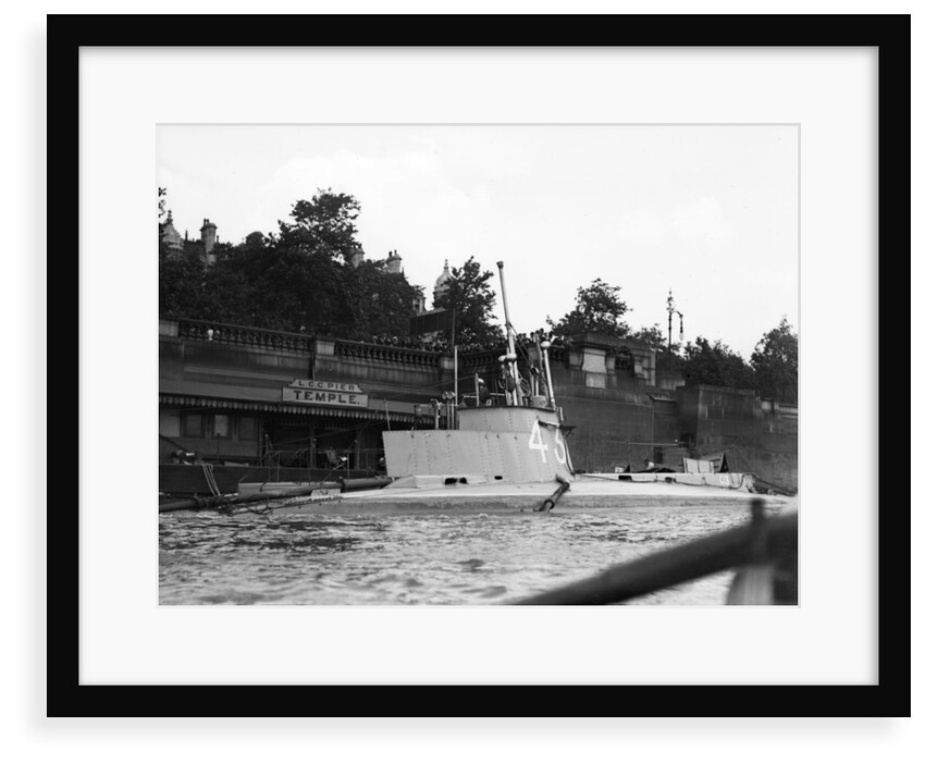 Submarine 'C13' moored at Temple Pier by unknown
