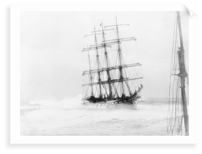 4-masted barque 'Adolphe' (Fr, 1902) ashore on Oyster Bank, Newcastle, Australia by unknown