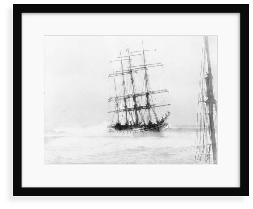 4-masted barque 'Adolphe' (Fr, 1902) ashore on Oyster Bank, Newcastle, Australia by unknown