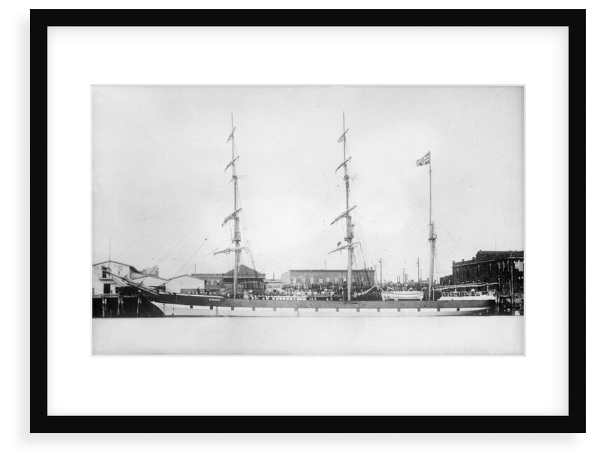 3 masted barque 'Blackadder' (No, 1870), at quayside by unknown