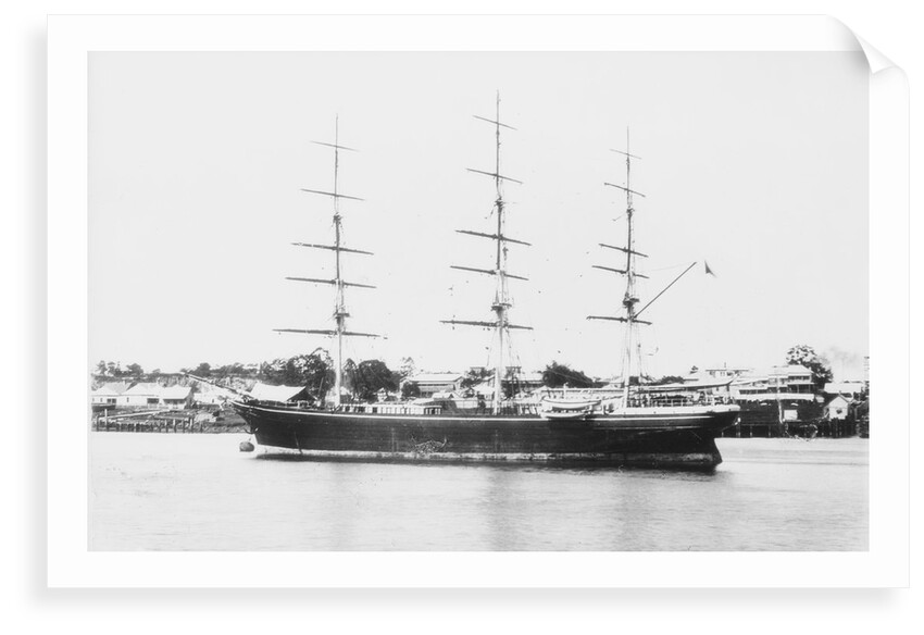 3 masted ship 'Blackadder' (Br, 1870), J Willis & Son, at moorings in Brisbane, Australia by unknown