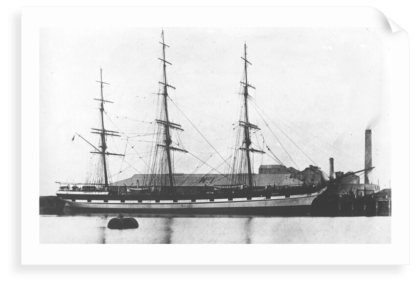 A three masted ship 'Loch Etive' (Br, 1877) at quayside by unknown