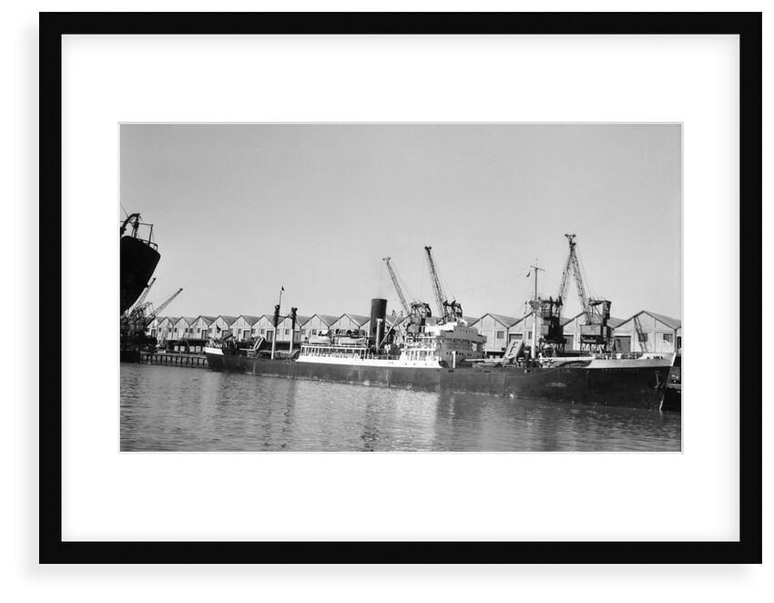 General cargo 'Empire Voice' (Br, 1940) at quayside at Cape Town by unknown