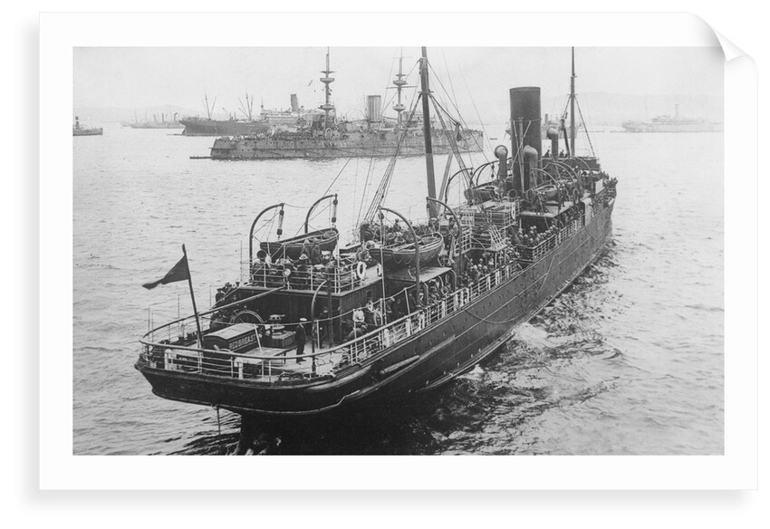 HMS 'Redbreast' (1908) under way in a crowded anchorage in the Eastern Mediterranean by unknown