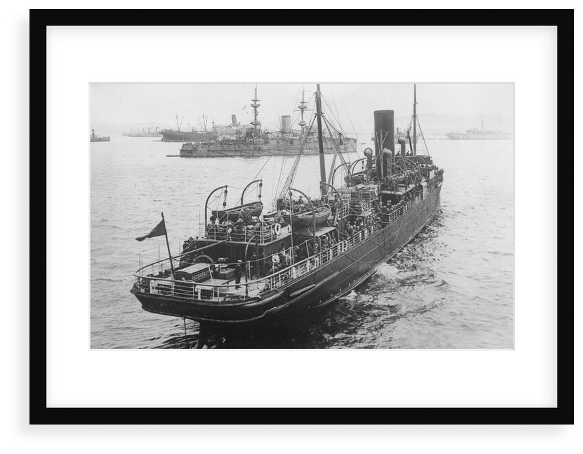 HMS 'Redbreast' (1908) under way in a crowded anchorage in the Eastern Mediterranean by unknown