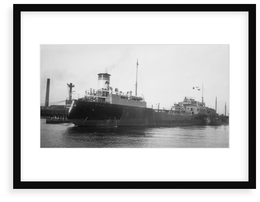 Tanker 'San Demetrio' (Br, 1938), Eagle Oil & Shipping Co Ltd, at jetty (Purfleet?) by unknown