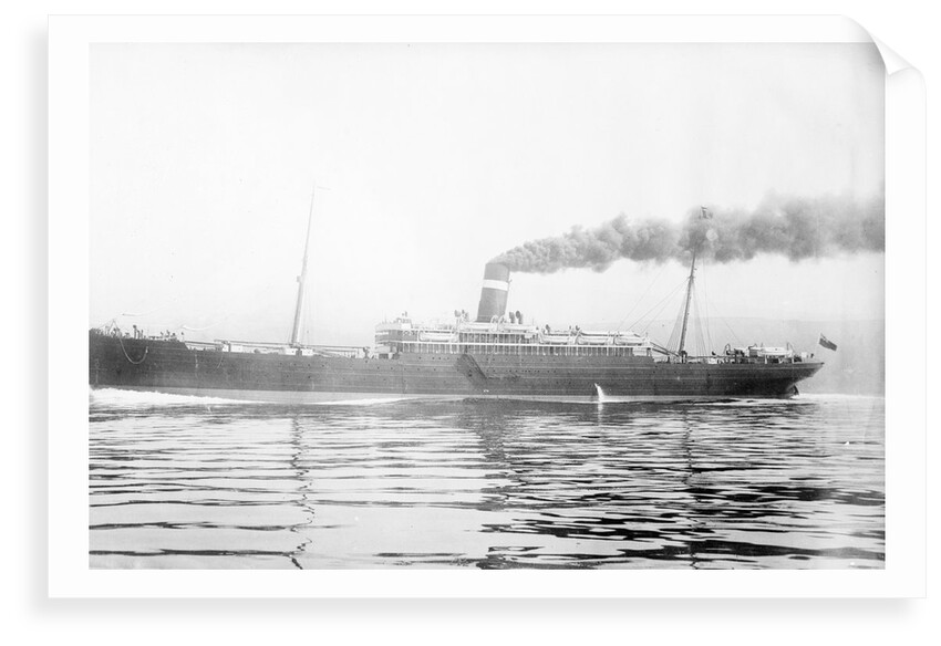 Passenger / cargo liner 'Bavarian' (1899) under way by Unknown