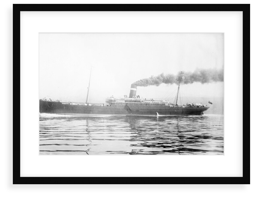 Passenger / cargo liner 'Bavarian' (1899) under way by Unknown