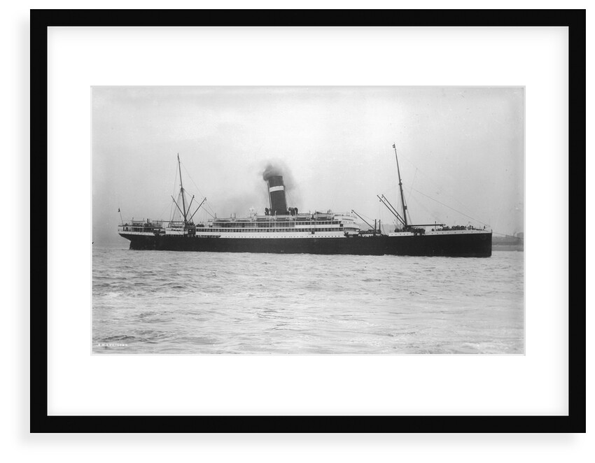 Passenger liner 'Victorian' (Br, 1904) under tow, Allan Line S S Co Ltd by unknown