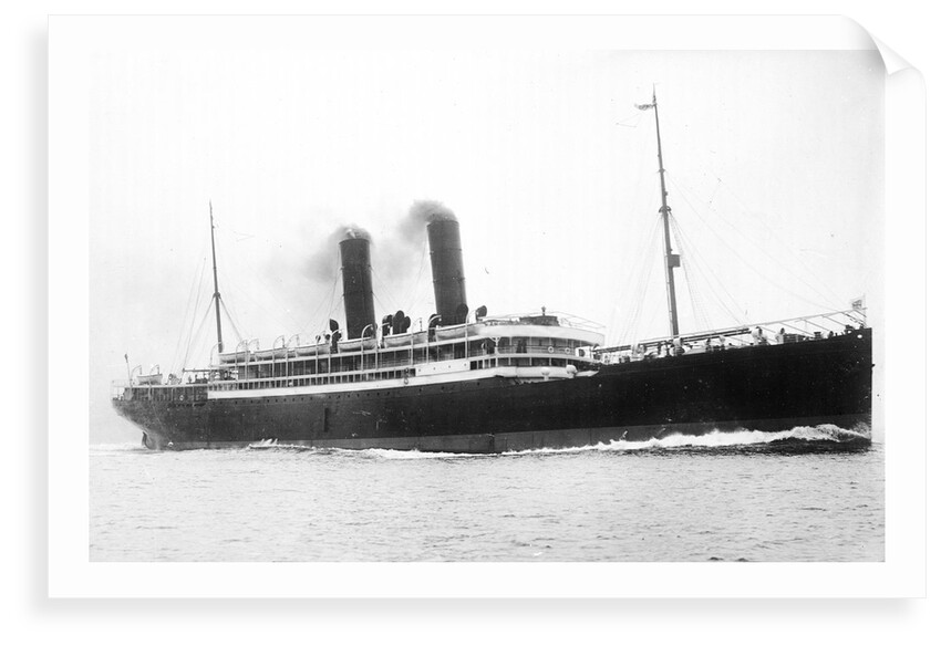 'California' (Br, 1907) passenger liner, Anchor Line (Henderson Bros) Ltd., under way by unknown