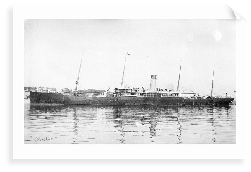 The 'Cheshire' (Br, 1891) under way by unknown