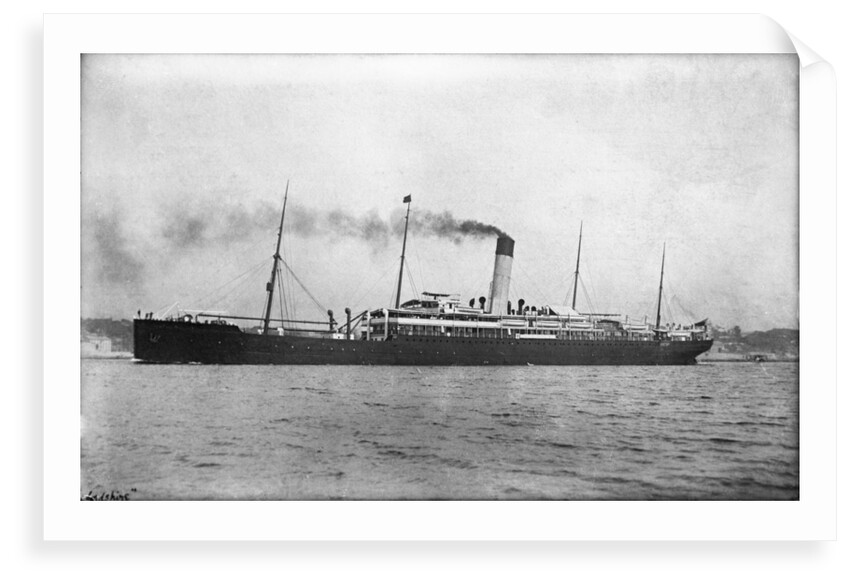 Photograph of the passenger liner 'Herefordshire' (1905) under way by unknown