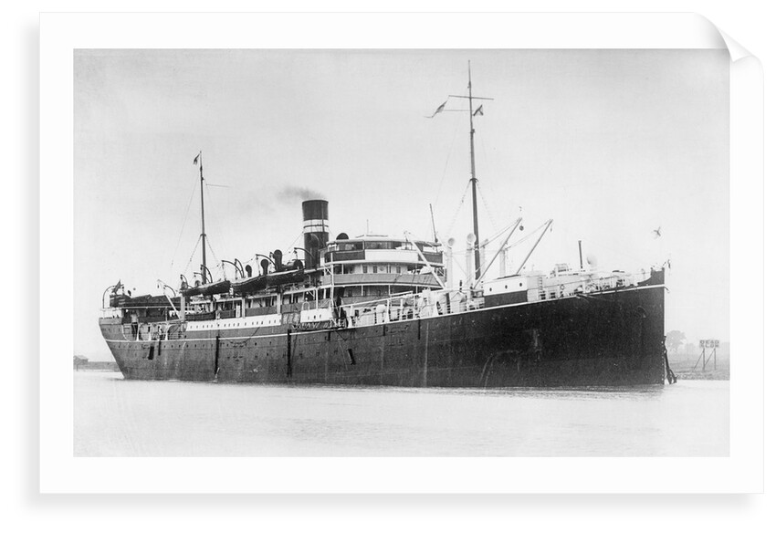 Passenger/cargo liner 'Torilla' (Br, 1911), British India Steam Nav Co Ltd, under way by Unknown