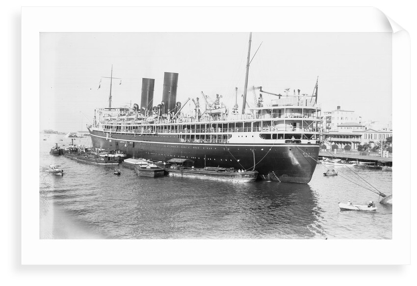 'Ranchi' (Br, 1925), at moorings, Port Said by unknown