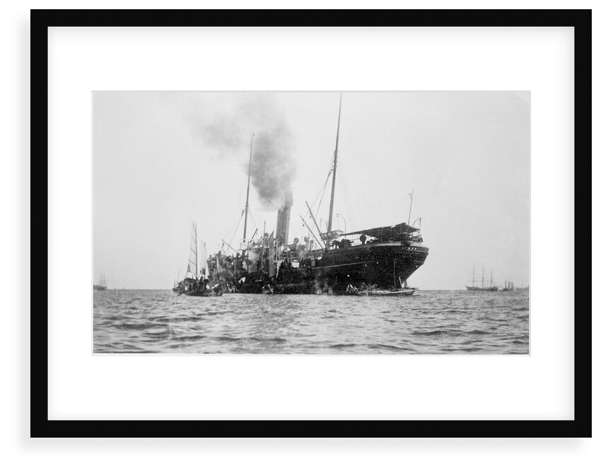'Sakura Maru' (Ja, 1887) at moorings, junks alongside by unknown