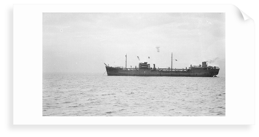 Photograph of the tanker 'Athelvictor' (1941) at anchor by unknown