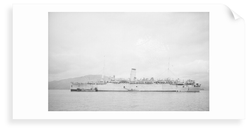 Photograph of the 'Cameronia' (1920) at anchor in 1939-1945 by unknown
