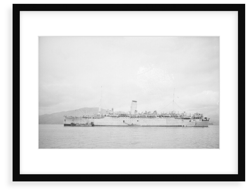 Photograph of the 'Cameronia' (1920) at anchor in 1939-1945 by unknown