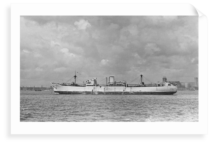 The 'Catrine' (Br, 1940) anchored in the River Mersey by unknown