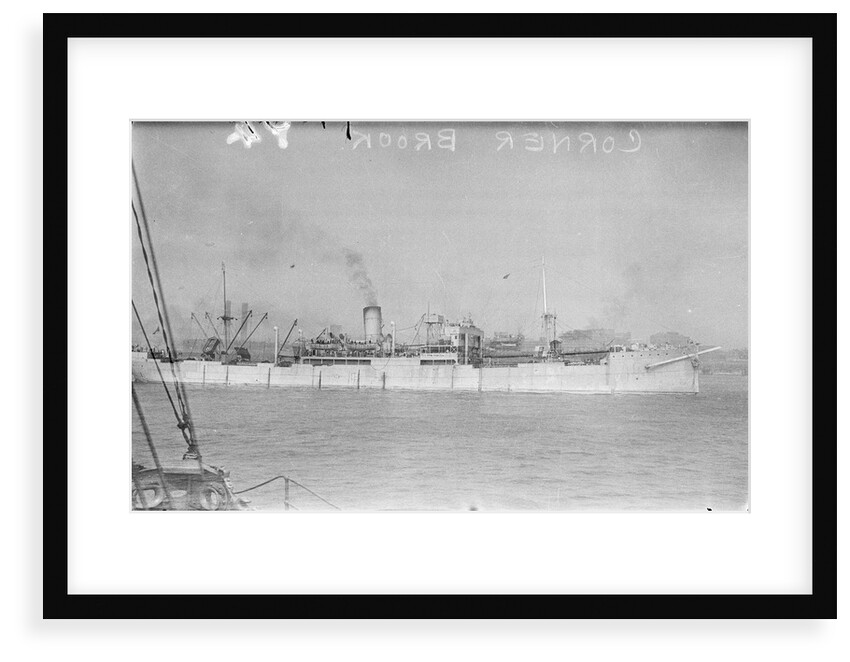 A starboard near beam from just forward of broadside view of 'Corner Brook' (1925) in port by unknown