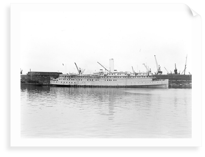 A starboard broadside view of 'President Warfield' (1928) at quayside by unknown