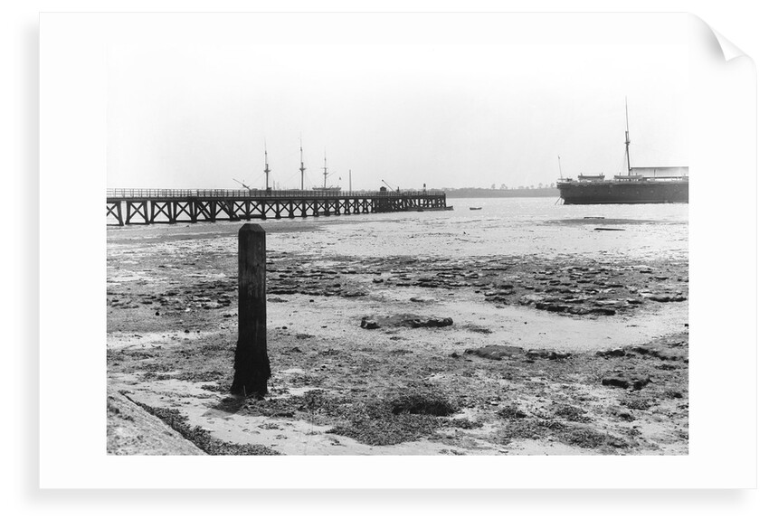 A view looking from the shore towards Shotley pier at low tide by Smiths Suitall Ltd.