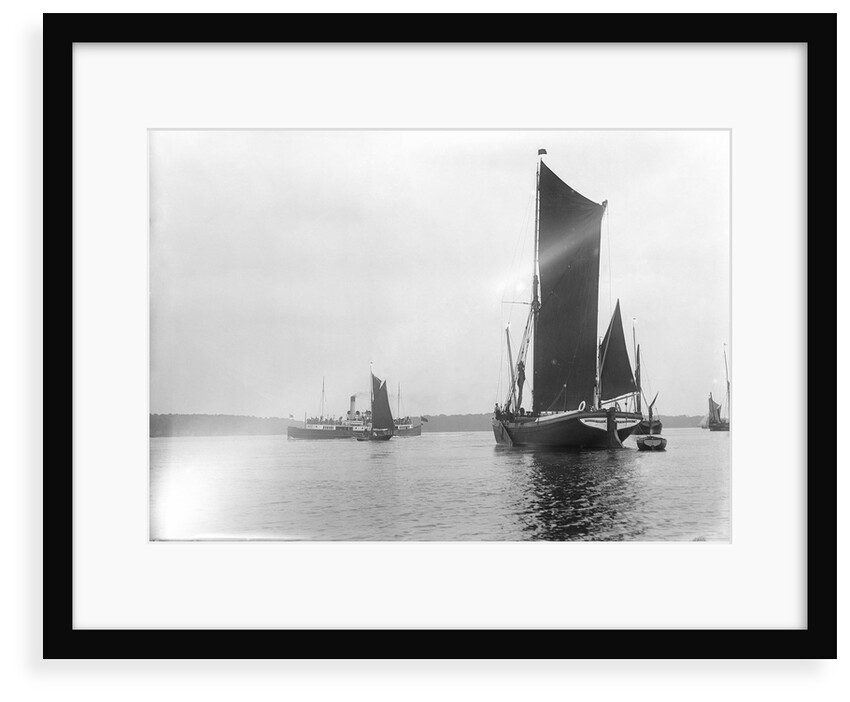 A view across the River Orwell from near Pin Mill with the spritsail barge 'Freston Tower' (1889) in the foreground by Smiths Suitall Ltd.
