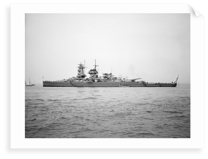 'Admiral Graf Spee' (Ge, 1934), anchored at Spithead for the Coronation Review of King George VI by unknown